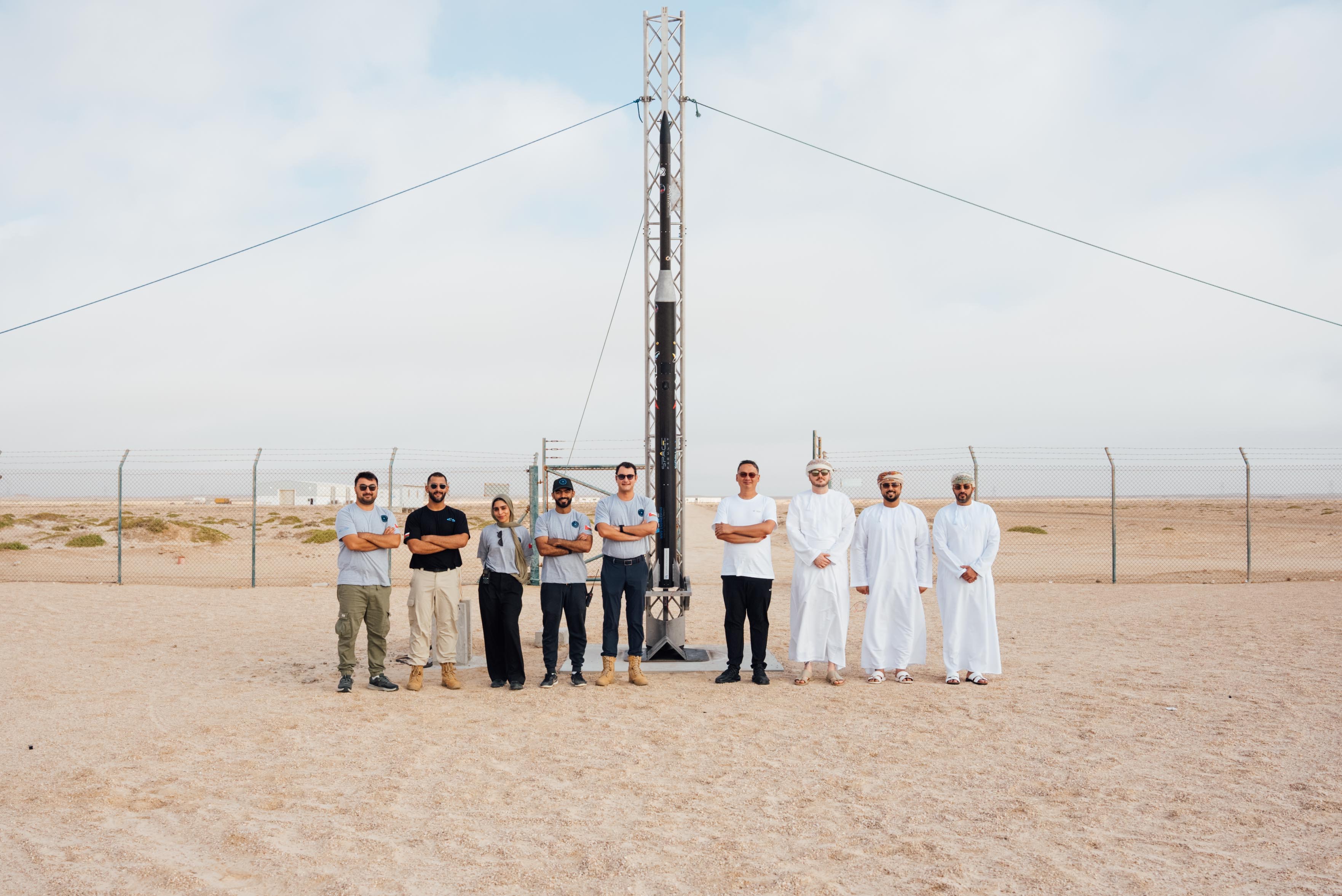 The team behind the Karman X1 mission, bringing together expertise and collaboration from Singapore, Oman and Australia.